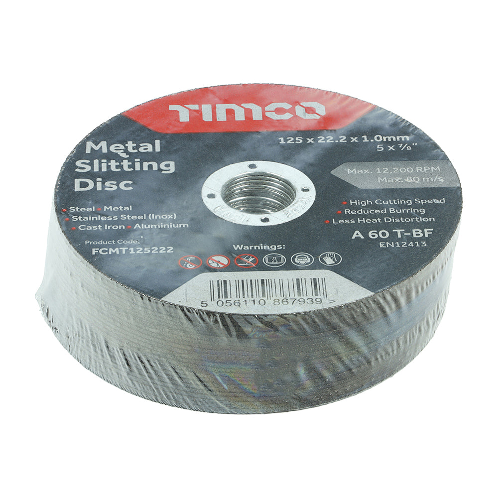 Bonded Abrasive Disc - For Cutting | 125 x 22.2 x 1.0 additional image 2