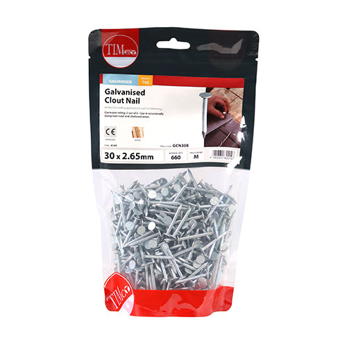 Clout Nails - Galvanised | 30 x 2.65 | Bag | 1 Kilograms additional image 2