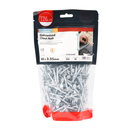 Clout Nails - Galvanised | 40 x 3.35 | Bag | 1 Kilograms additional image 2