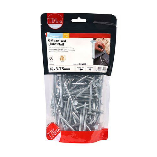 Clout Nails - Galvanised | 65 x 3.75 | Bag | 1 Kilograms additional image 2