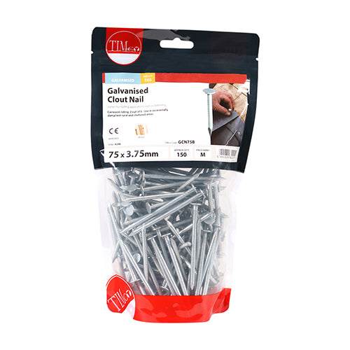 Clout Nails - Galvanised | 75 x 3.75 | Bag | 1 Kilograms additional image 2
