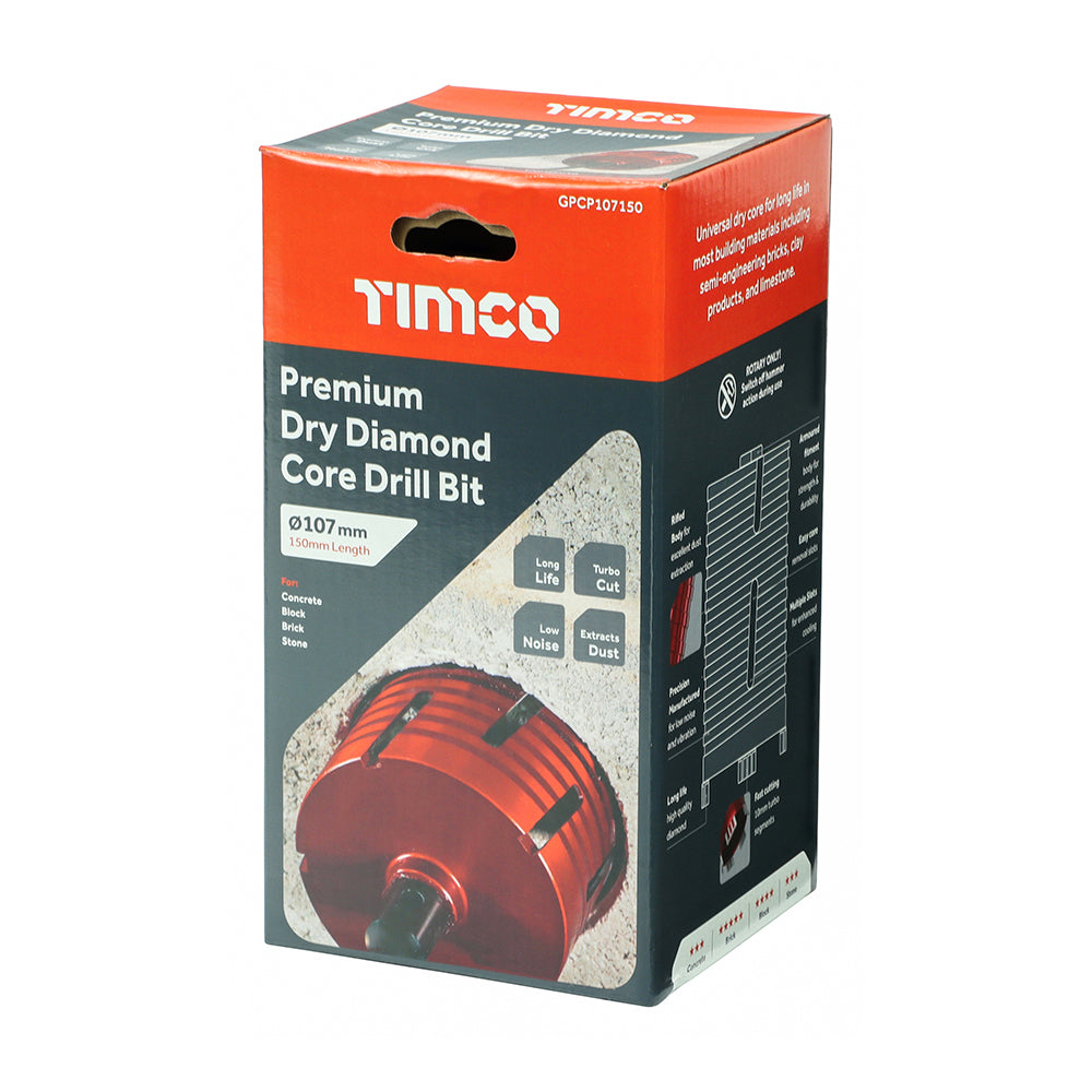 Premium Dry Diamond Core Drill Bit | 107 x 150mm additional image 2