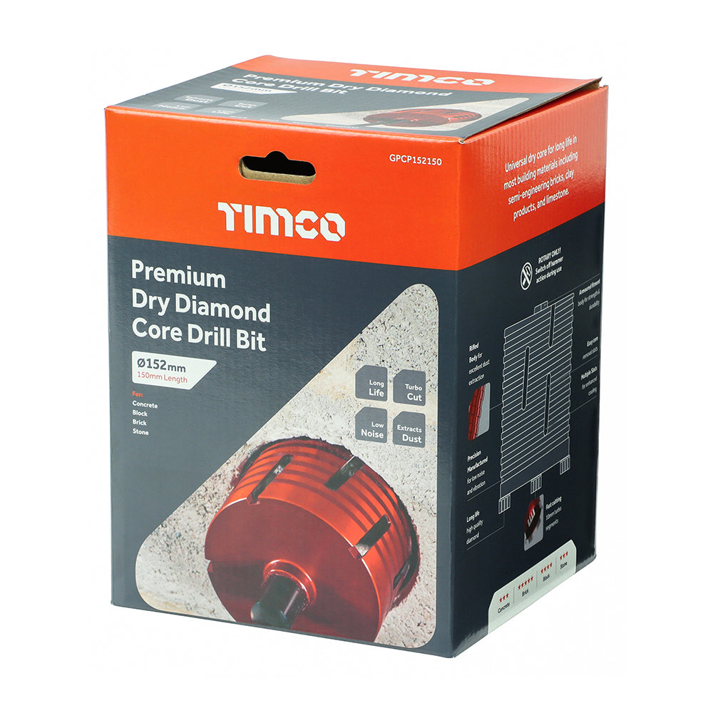 Premium Dry Diamond Core Drill Bit | 152 x 150mm additional image 2