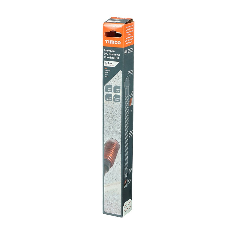 Premium Dry Diamond Core Drill Bit | 22 x 300mm additional image 2
