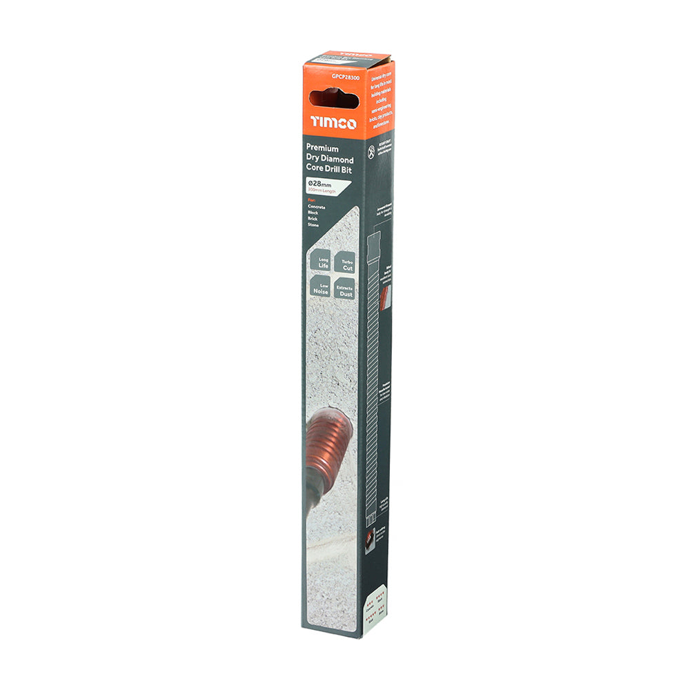 Premium Dry Diamond Core Drill Bit | 28 x 300mm additional image 2