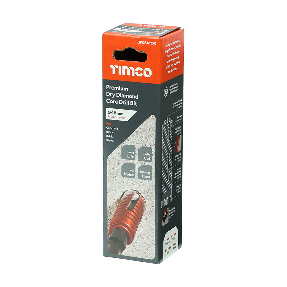 Premium Dry Diamond Core Drill Bit | 48 x 150mm additional image 2
