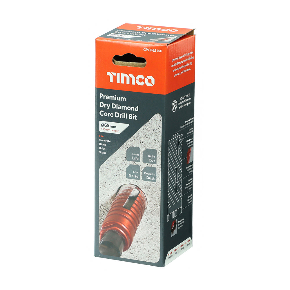 Premium Dry Diamond Core Drill Bit | 65 x 150mm additional image 2