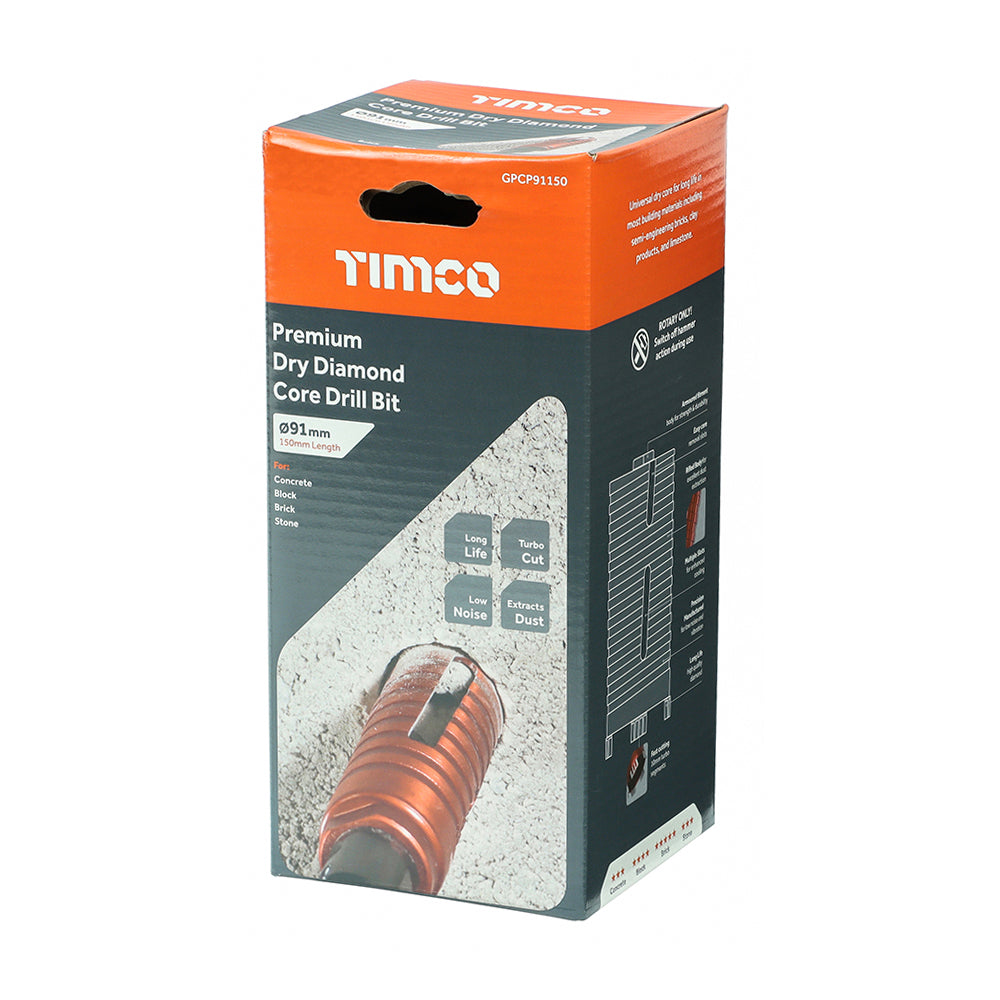 Premium Dry Diamond Core Drill Bit | 91 x 150mm additional image 2