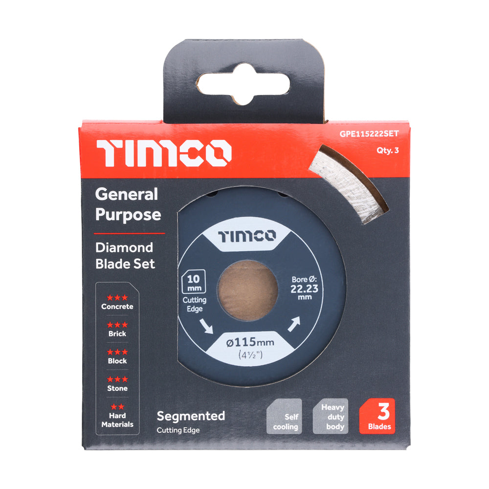 General Purpose Diamond Blade - Segmented | 115 x 22.2 | Set additional image 2