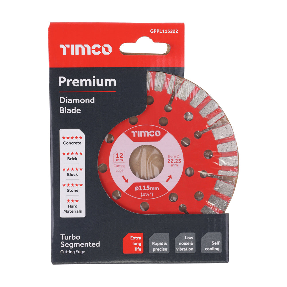 Premium Diamond Blade - Turbo Segmented | 115 x 22.2 additional image 2