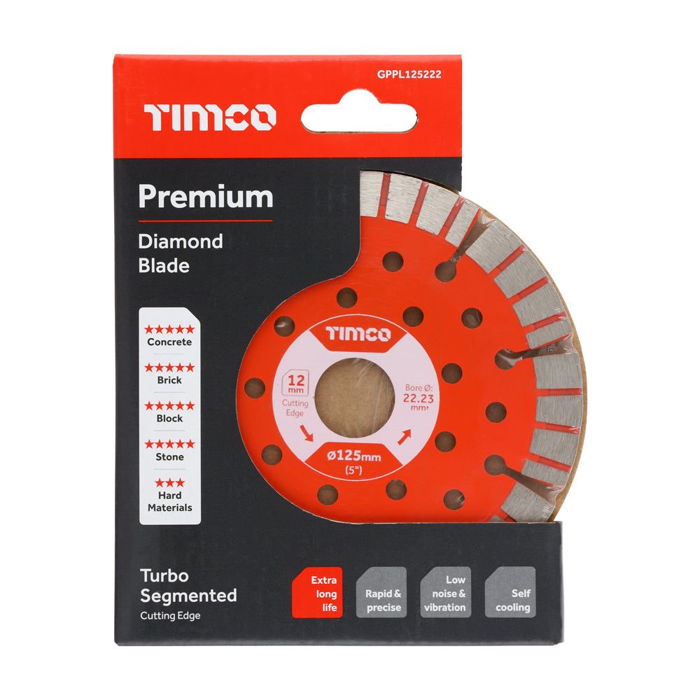 Premium Diamond Blade - Turbo Segmented | 125 x 22.2 additional image 2