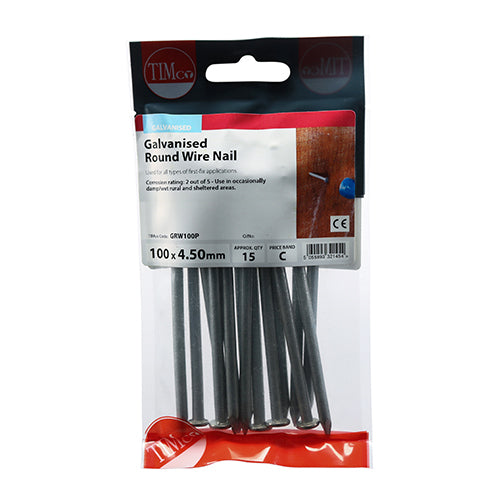 Round Wire Nails - Galvanised | 100 x 4.50 additional image 2