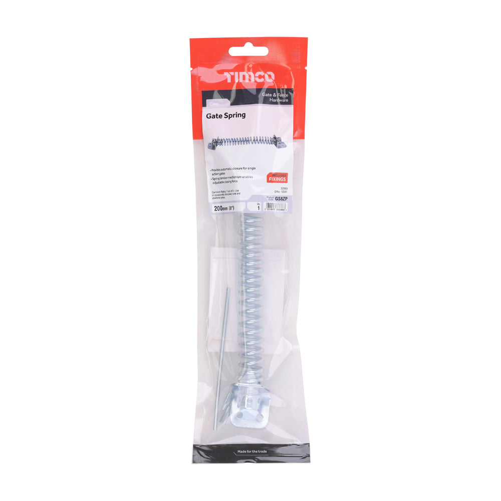 Gate Spring - Zinc | 8" | TIMpac additional image 2