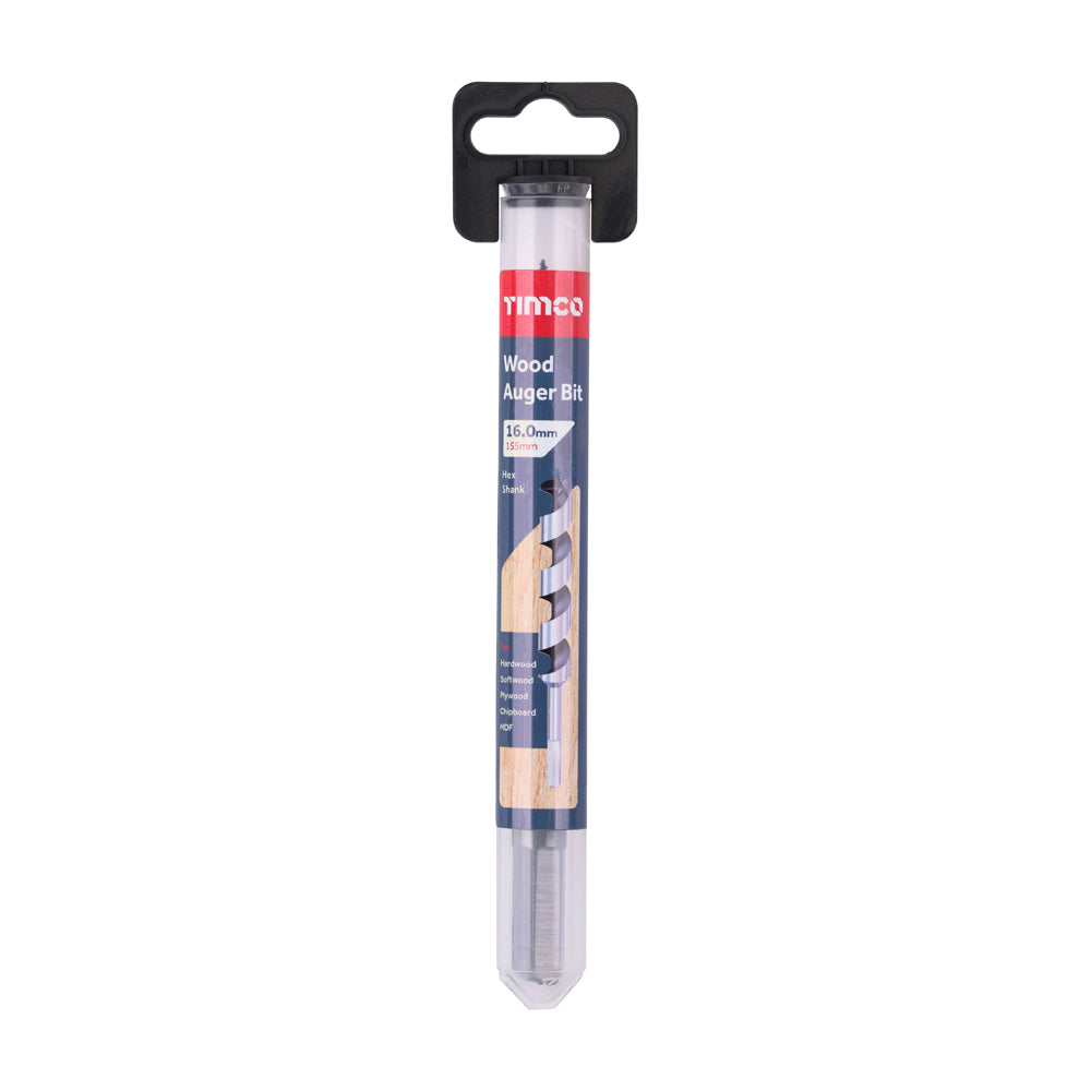 Wood Auger Bit - Hex Shank | 16.0 x 155 additional image 2