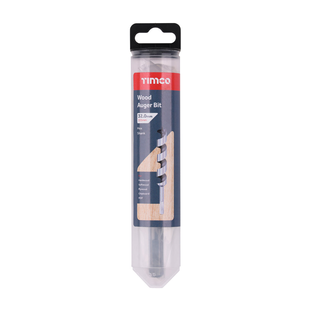 Wood Auger Bit - Hex Shank | 32.0 x 155 additional image 2