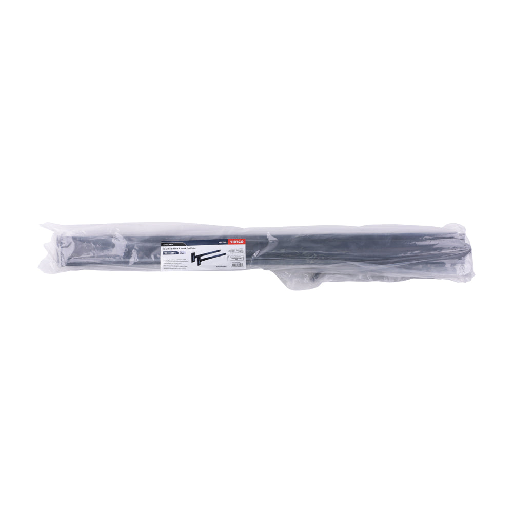 Pair of Cranked Band & Hook On Plates - Black | 750mm additional image 3