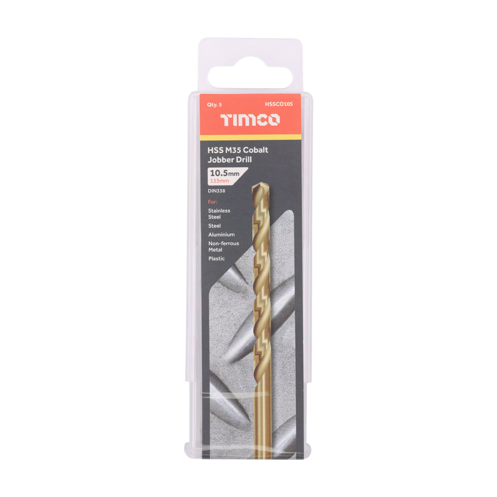 Ground Jobber Drills - Cobalt M35 | 10.5mm | Tub additional image 2