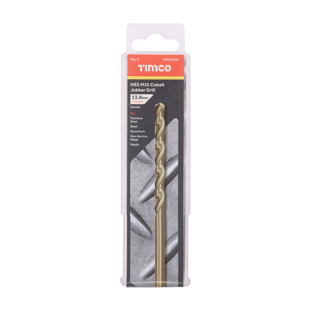 Ground Jobber Drills - Cobalt M35 | 13.0mm | Tub additional image 2