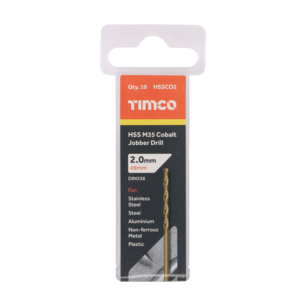 Ground Jobber Drills - Cobalt M35 | 2.0mm | Tub additional image 2
