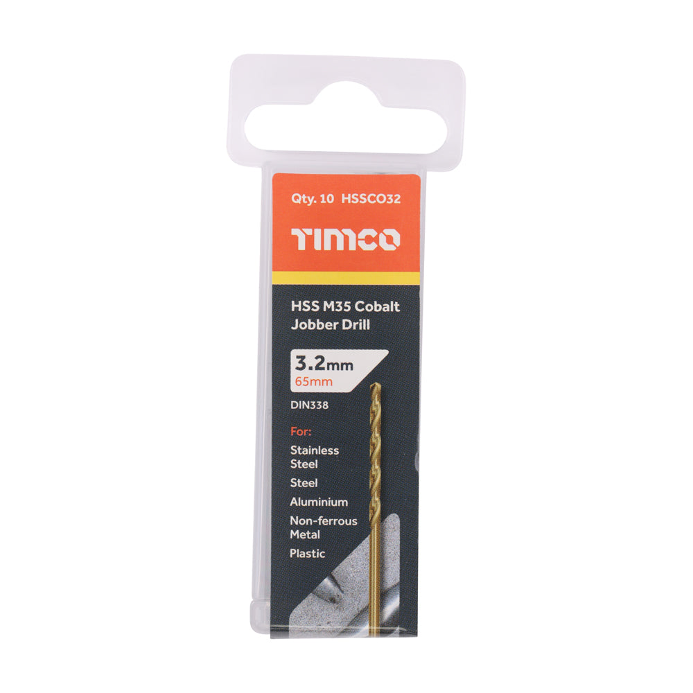 Ground Jobber Drills - Cobalt M35 | 3.2mm | Tub additional image 2