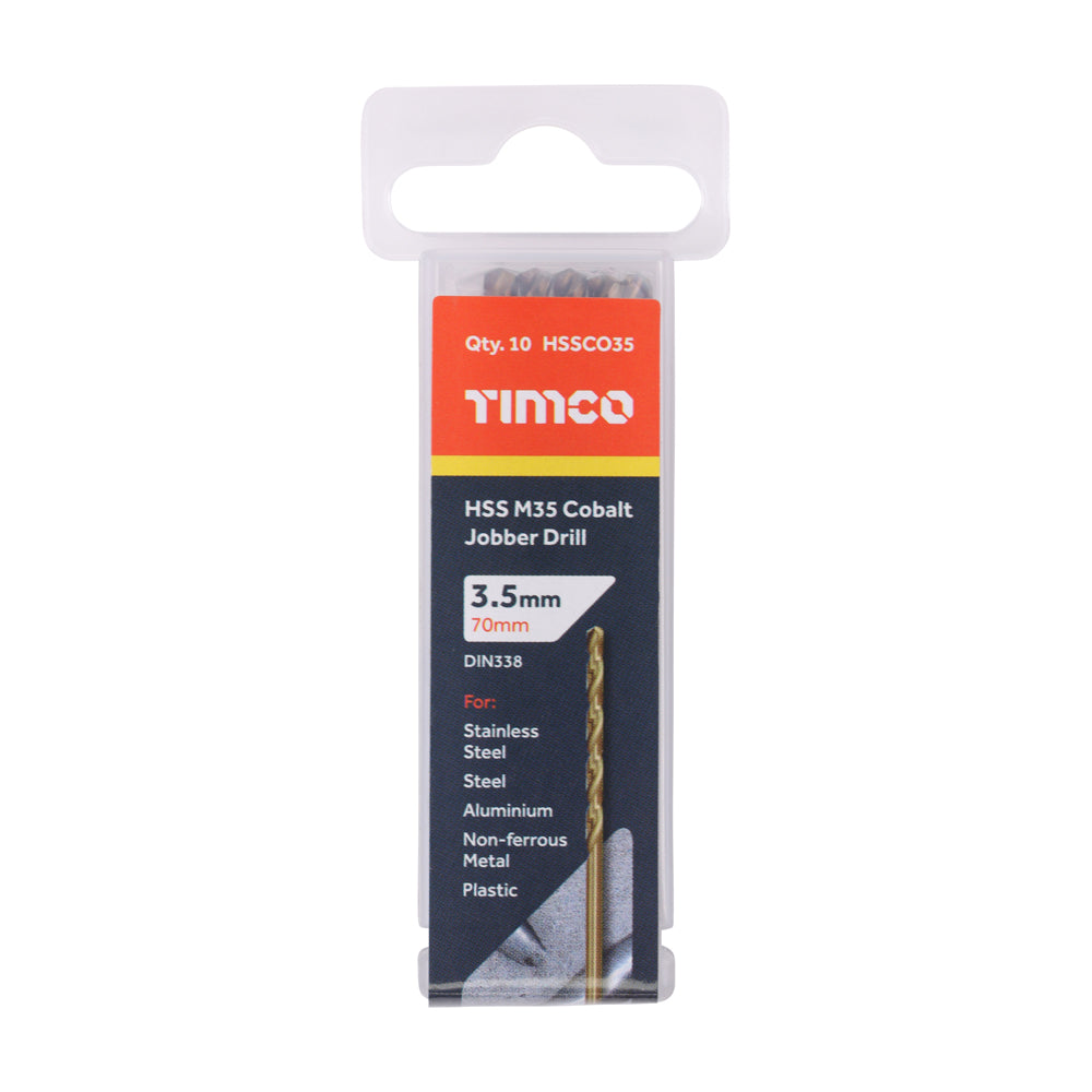Ground Jobber Drills - Cobalt M35 | 3.5mm | Tub additional image 2
