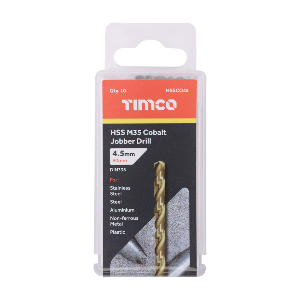 Ground Jobber Drills - Cobalt M35 | 4.5mm | Tub additional image 2