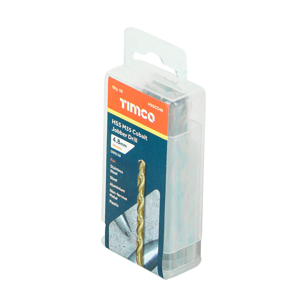 Ground Jobber Drills - Cobalt M35 | 4.8mm | Tub additional image 2