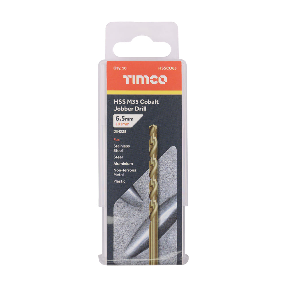 Ground Jobber Drills - Cobalt M35 | 6.5mm | Tub additional image 2