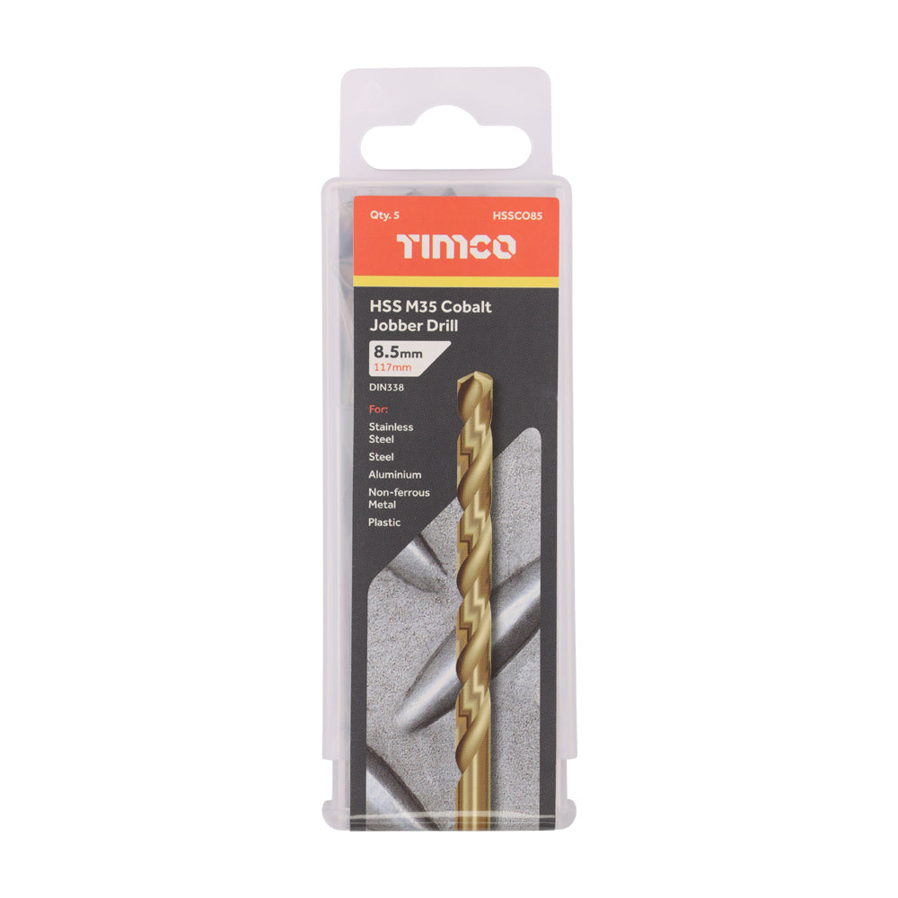 Ground Jobber Drills - Cobalt M35 | 8.5mm | Tub additional image 2