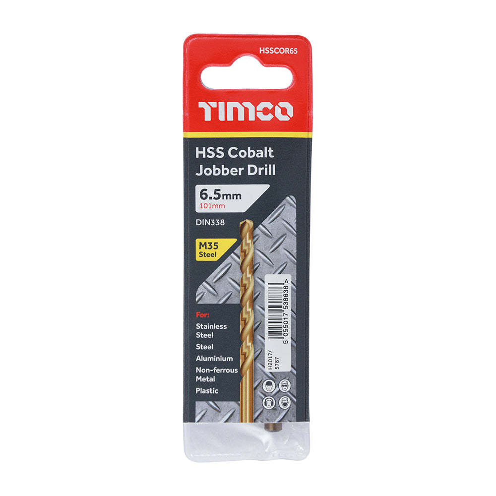 Ground Jobber Drills - Cobalt M35 | 6.5mm | Each additional image 2