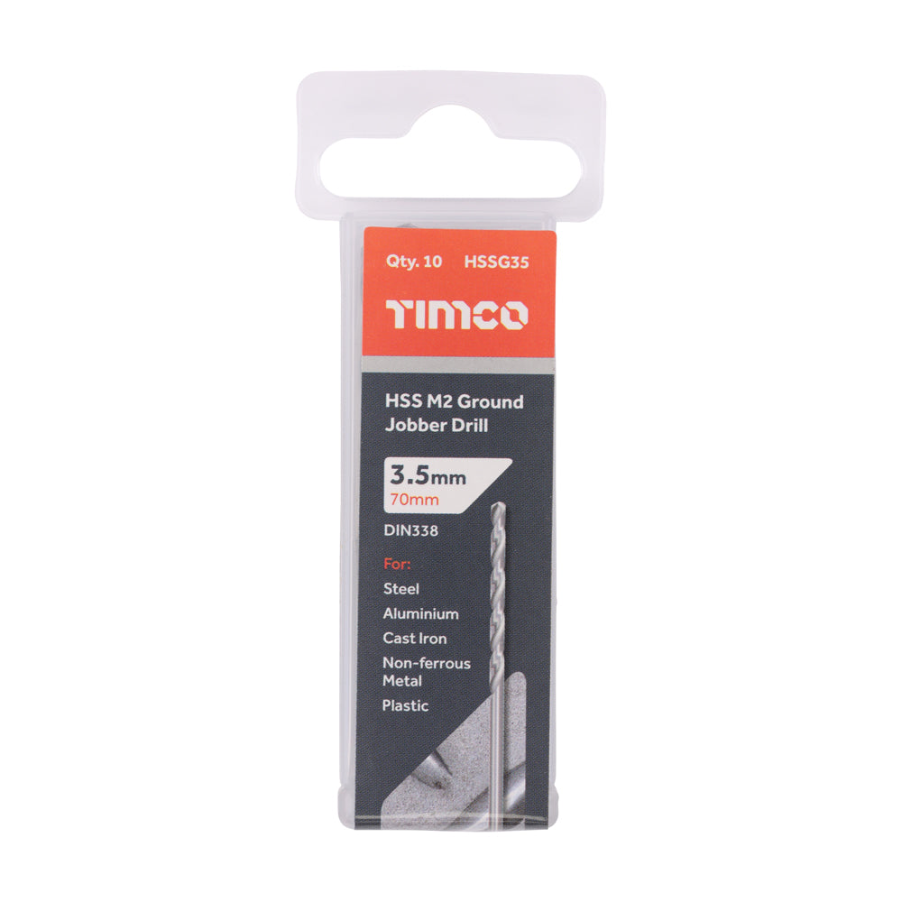 Ground Jobber Drills - HSS M2 | 3.5mm | Tub additional image 2