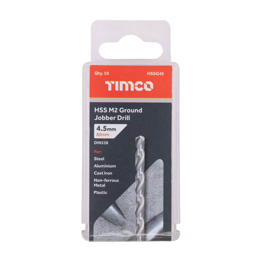 Ground Jobber Drills - HSS M2 | 4.5mm | Tub additional image 2