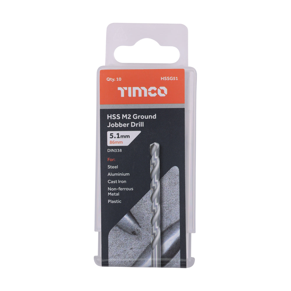 Ground Jobber Drills - HSS M2 | 5.1mm additional image 2