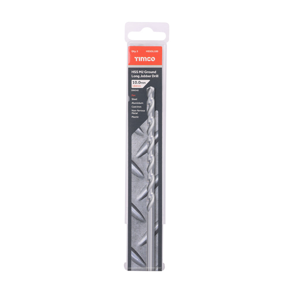 Ground Long Jobber Drills - HSS M2 | 10.0mm additional image 2