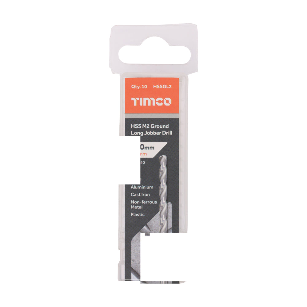 Ground Long Jobber Drills - HSS M2 | 2.0mm additional image 2