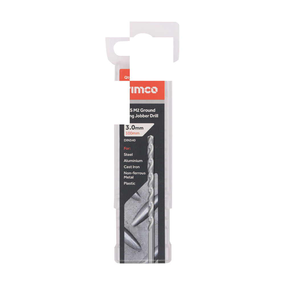 Ground Long Jobber Drills - HSS M2 | 3.0mm | Tub additional image 2