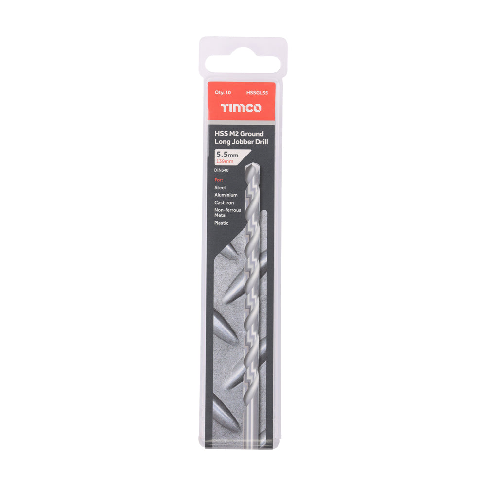 Ground Long Jobber Drills - HSS M2 | 5.5mm | Tub additional image 2