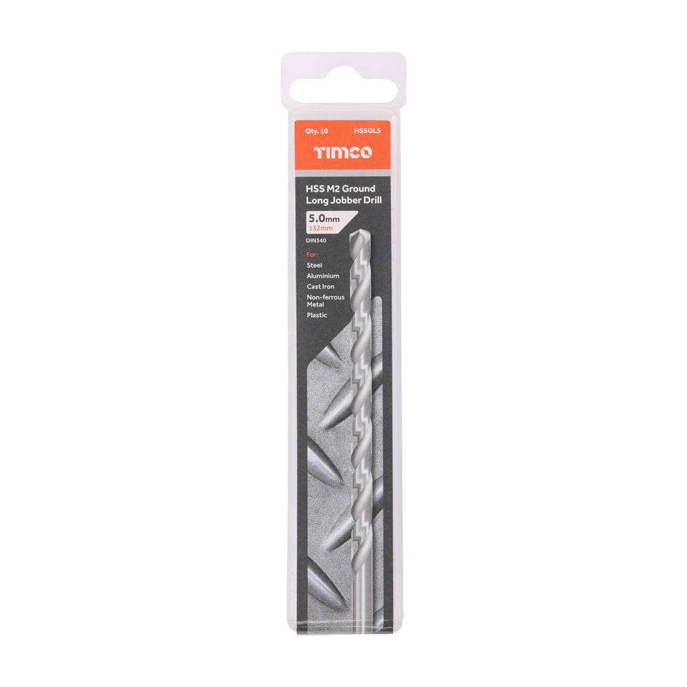 Ground Long Jobber Drills - HSS M2 | 5.0mm | Tub additional image 2