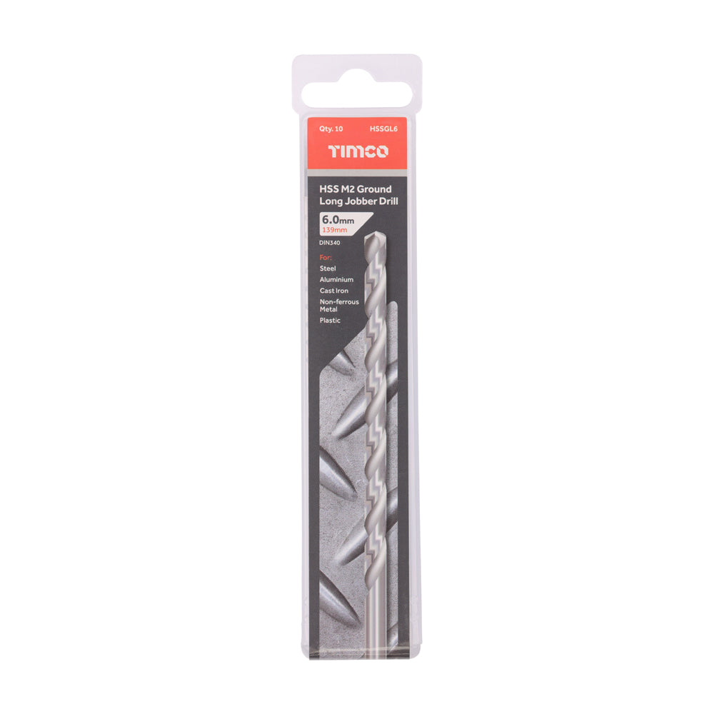 Ground Long Jobber Drills - HSS M2 | 6.0mm | Tub additional image 2