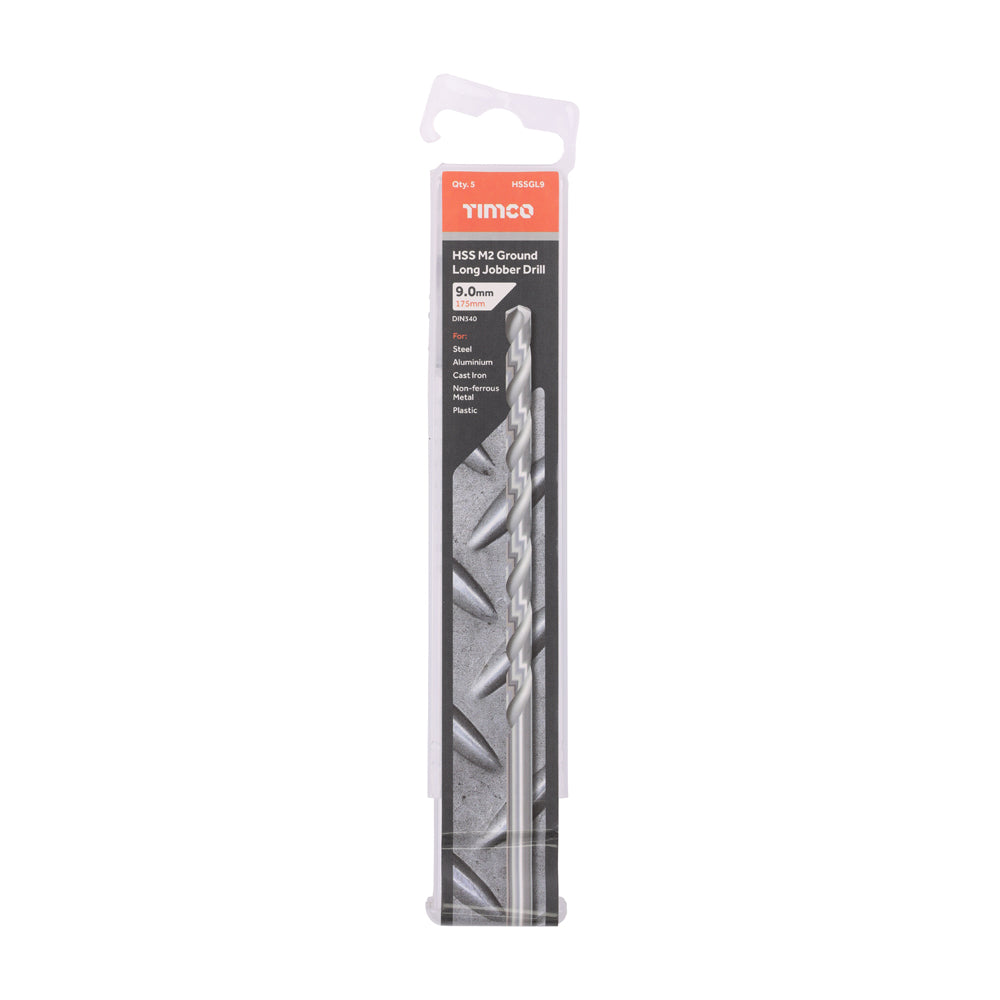 Ground Long Jobber Drills - HSS M2 | 9.0mm additional image 2