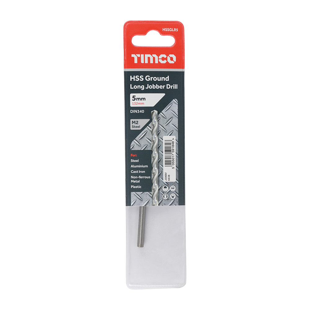 Ground Long Jobber Drills - HSS M2 | 5.0mm | Each additional image 2
