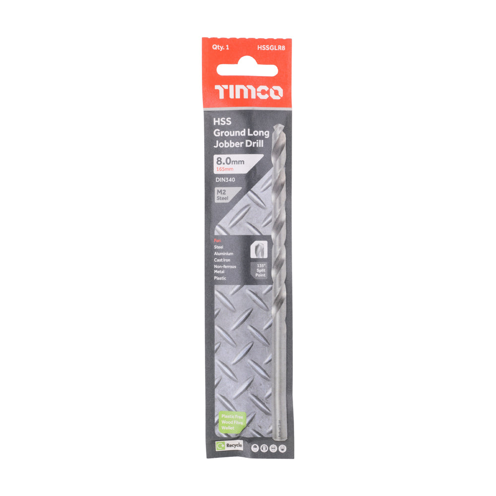 Ground Long Jobber Drills - HSS M2 | 8.0mm | Each additional image 2