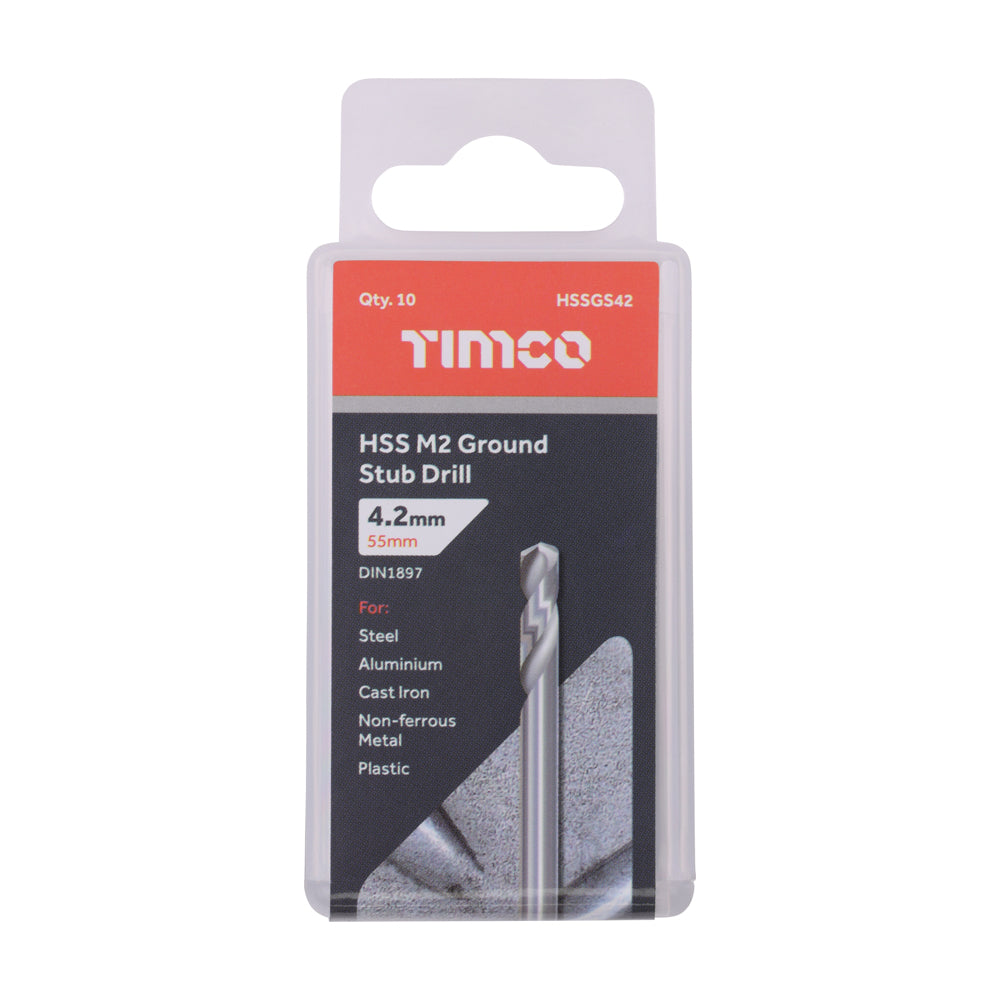 Ground Stub Drills - HSS M2 | 4.2mm additional image 2