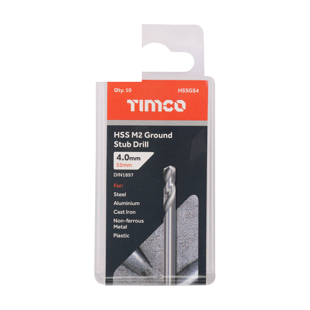 Ground Stub Drills - HSS M2 | 4.0mm additional image 2