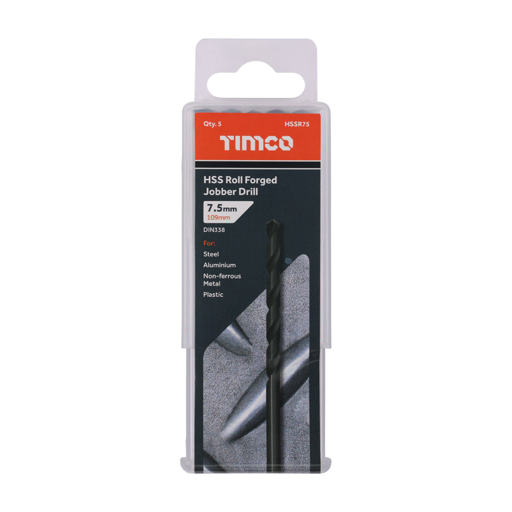 Roll Forged Jobber Drills - HSS | 7.5mm additional image 2