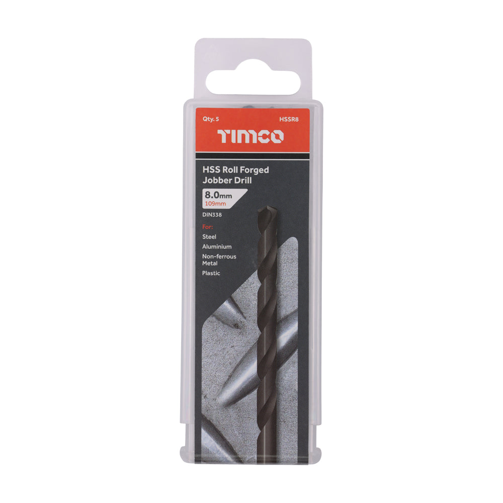 Roll Forged Jobber Drills - HSS | 8.0mm | Tub additional image 2