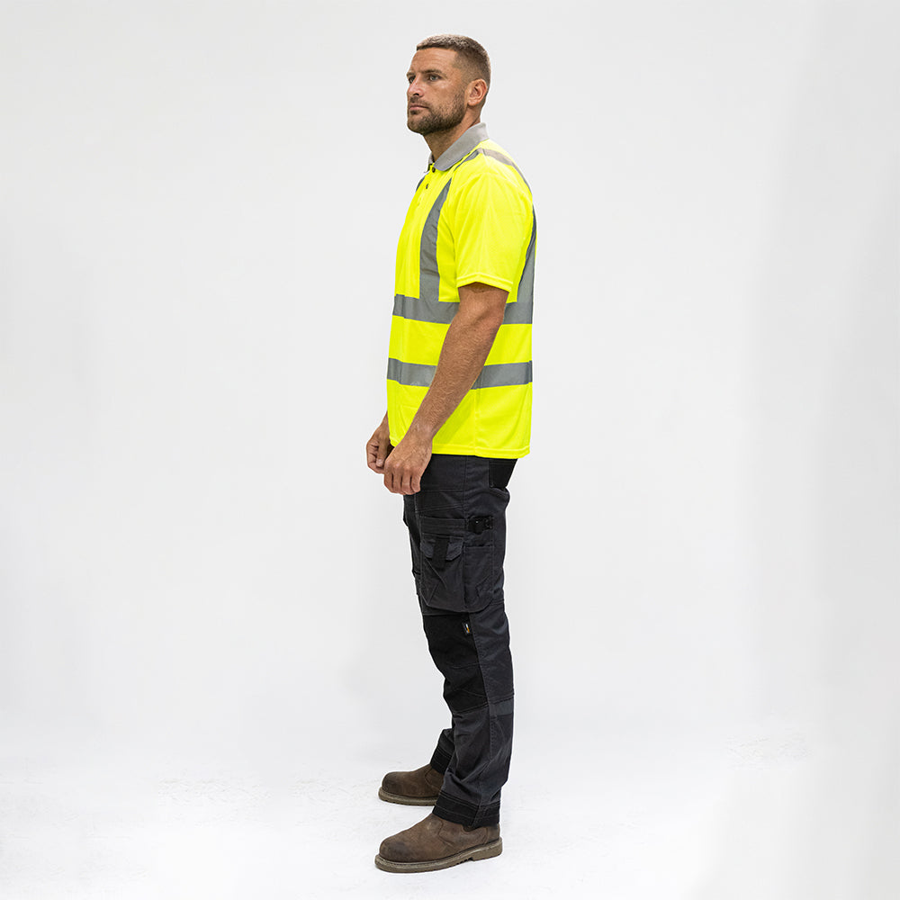 Hi-Visibility Polo Shirt - Short Sleeve - Yellow | XXX Large additional image 2