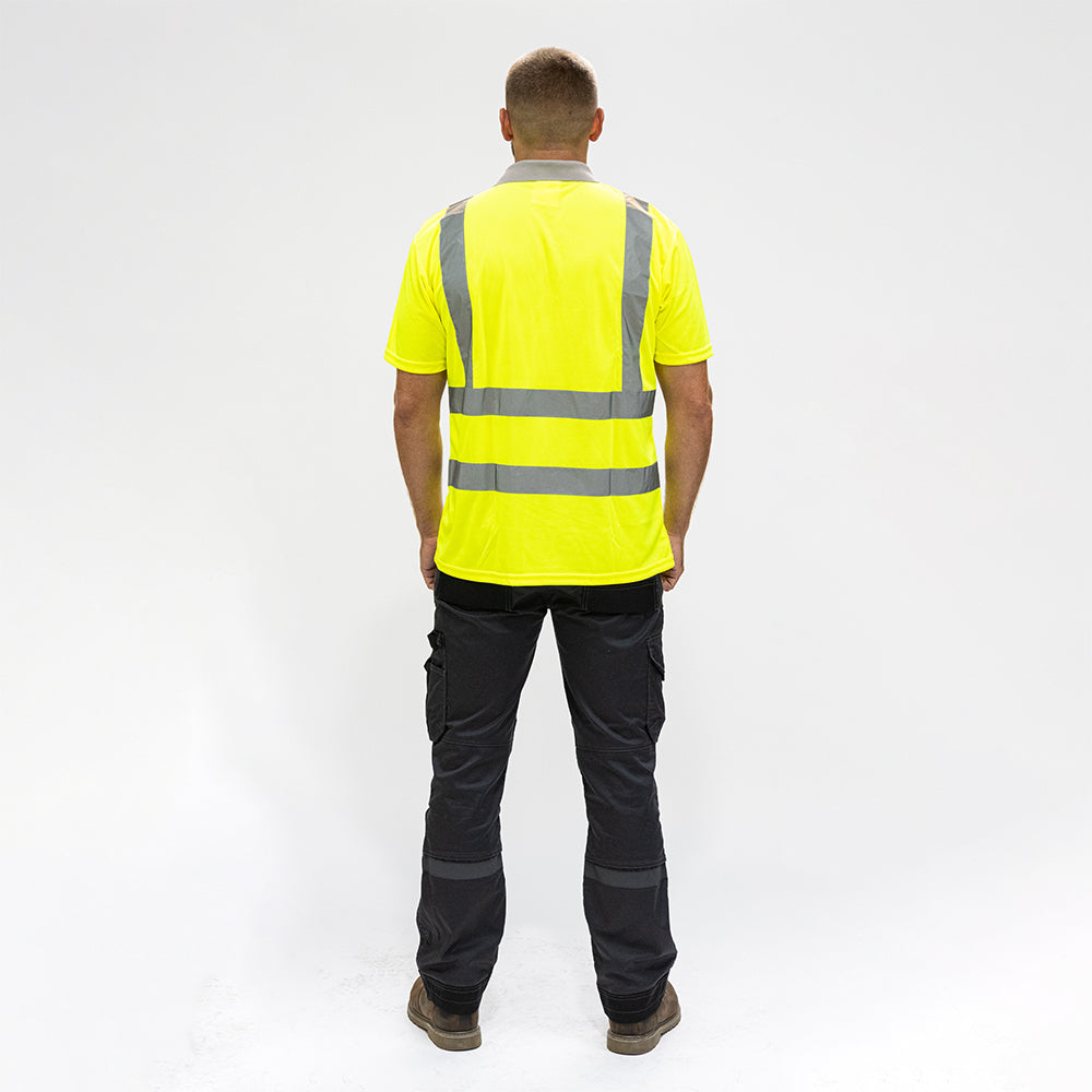 Hi-Visibility Polo Shirt - Short Sleeve - Yellow | XXX Large additional image 3
