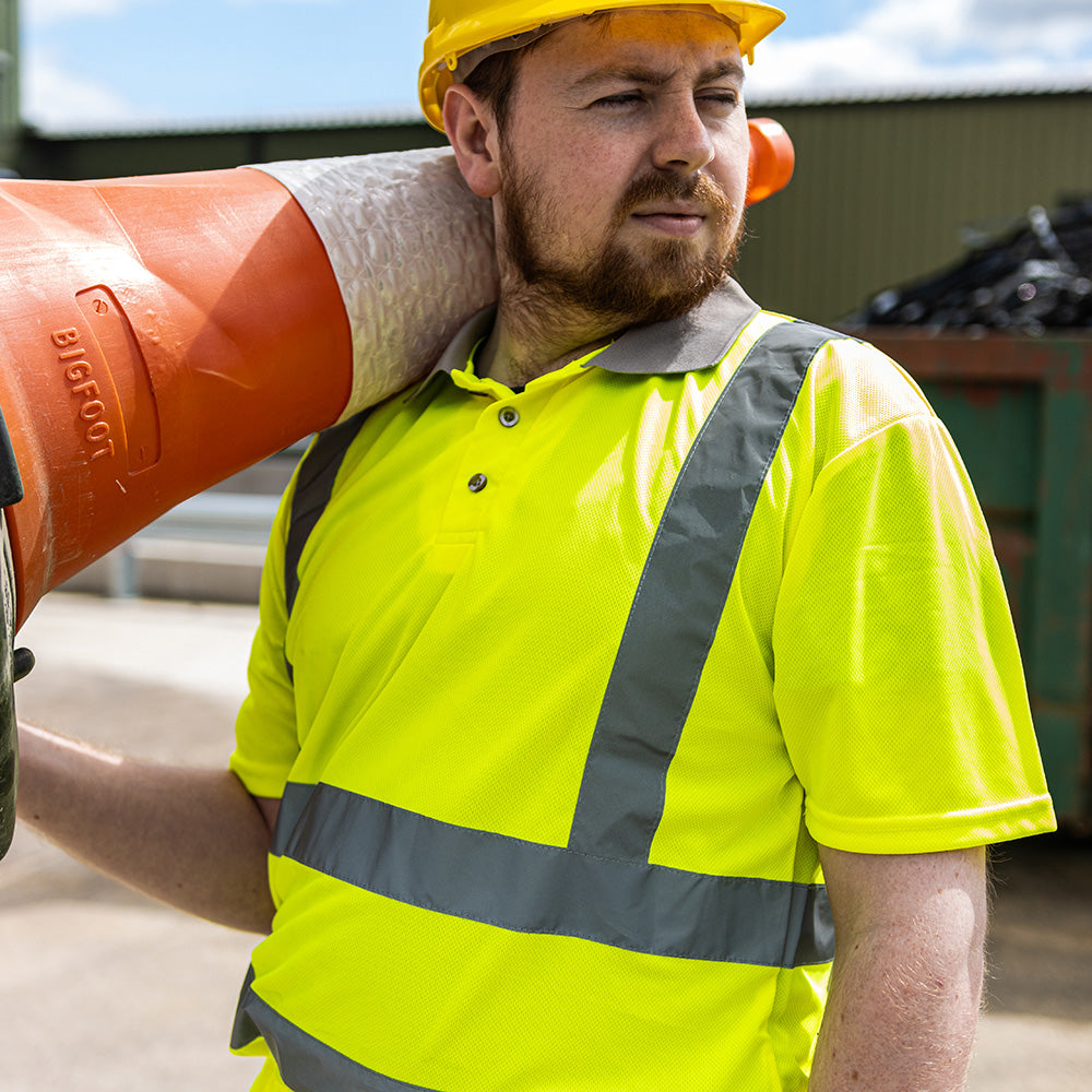 Hi-Visibility Polo Shirt - Short Sleeve - Yellow | XXX Large additional image 5