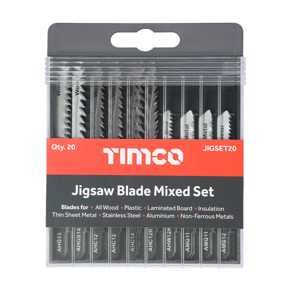 Mixed Jigsaw Set - Wood & Metal Cutting - High Carbon Steel & HSS Blades | Case | Pack of 20 product image